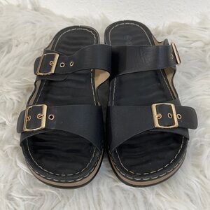 DODO Dual Strap Buckled Slip On Sandal Size 7